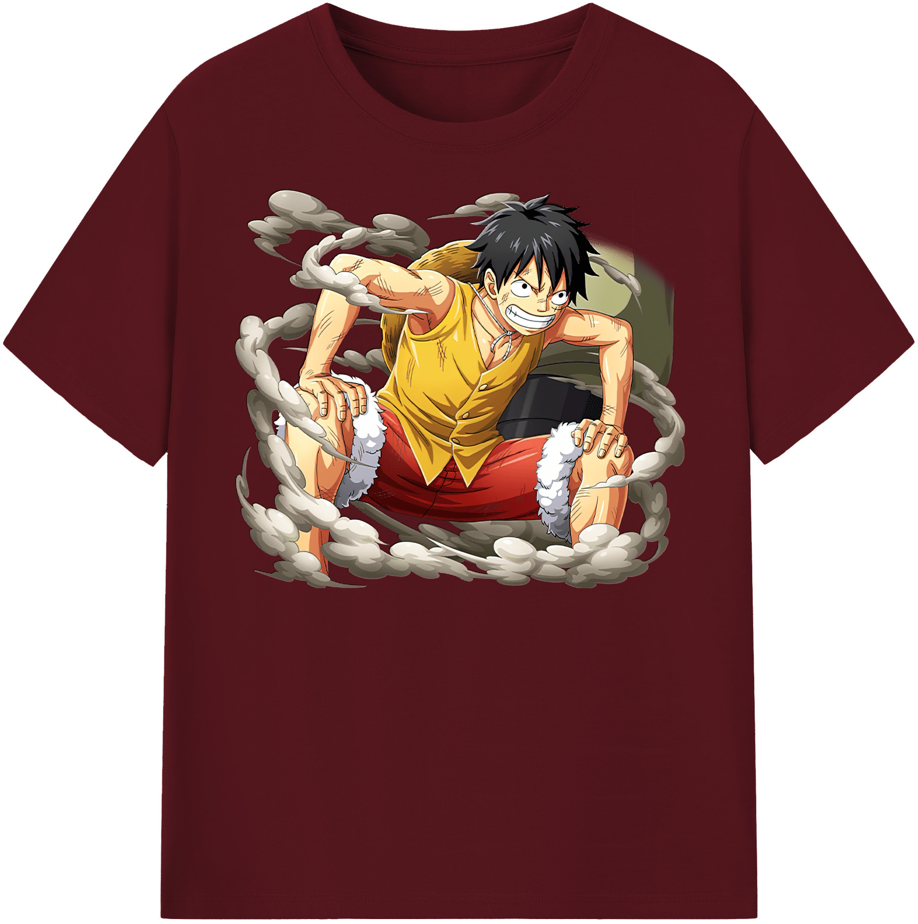 ワンピース モンキー・D・ルフィ ONE PIECE Monkey D. Luffy 綿100％半袖Tシャツ（フロントプリント）